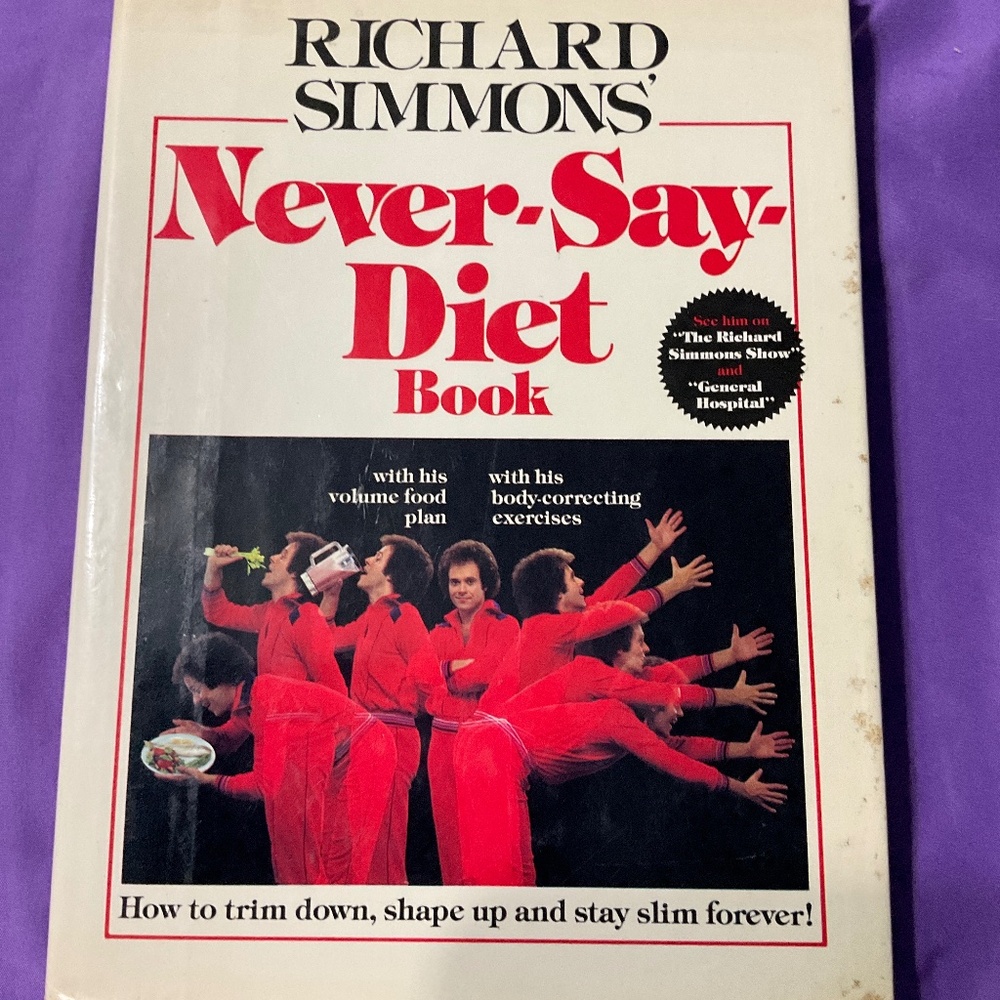 Book - Richard Simmons Never Say Diet Handbook Hardcover B103